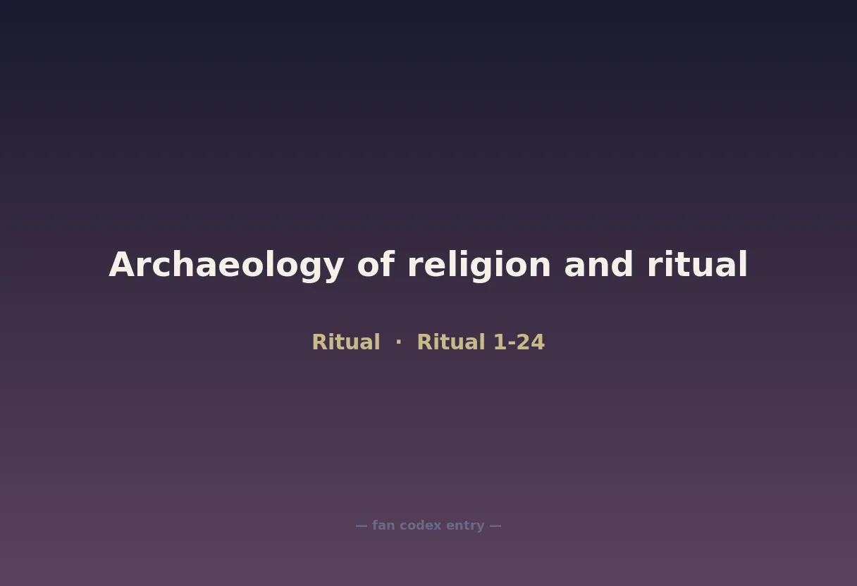 Archaeology of religion and ritual